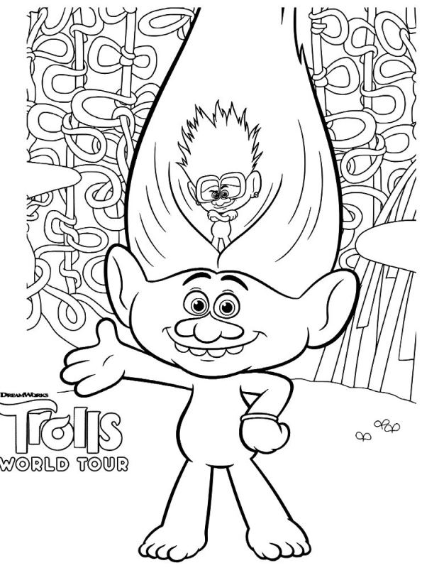 Trolls World Tour Trolls 2 Coloring Pages - Coloring and Drawing